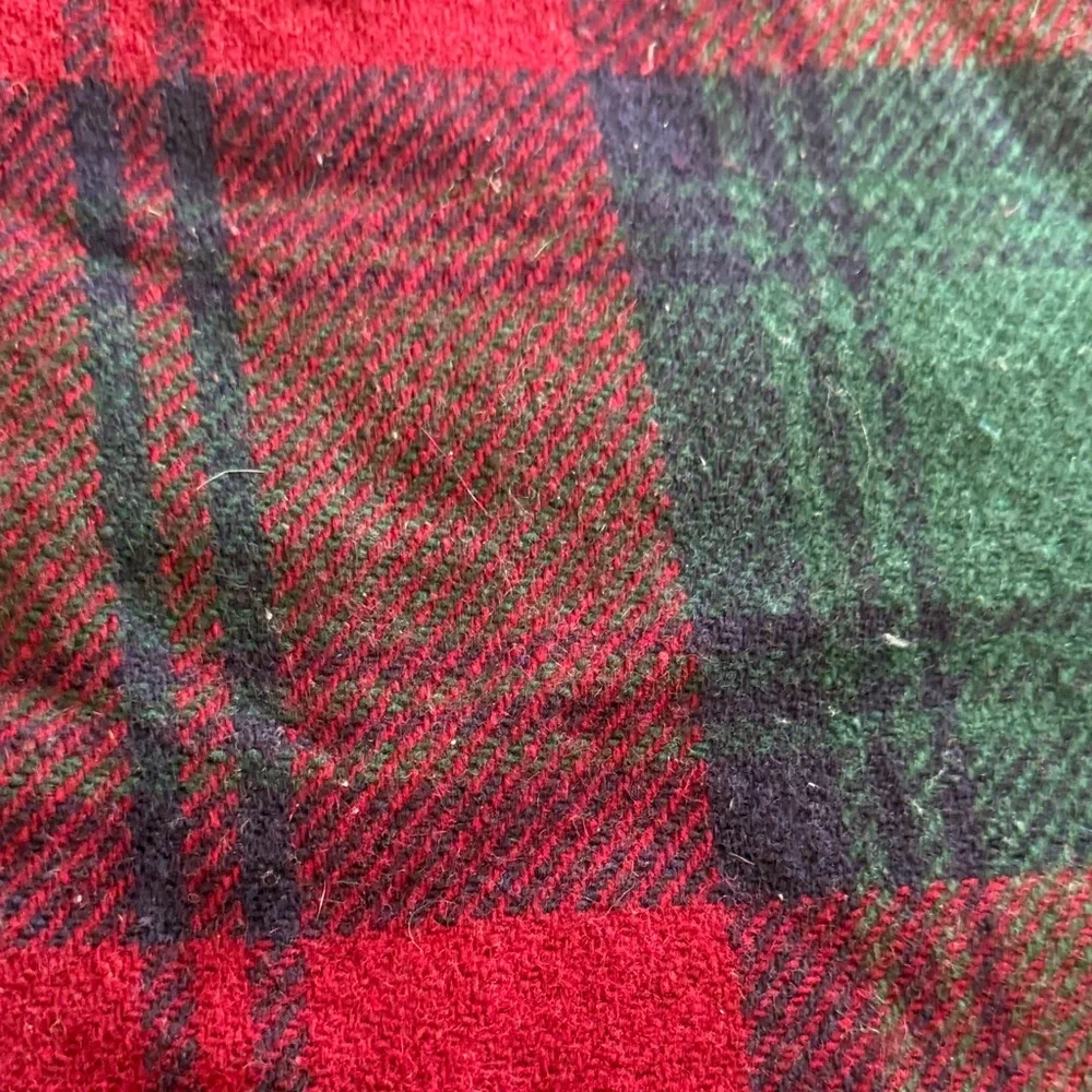 Mairtin standun Celtic wool tarter plaid throw blanket vintage - Red and Green